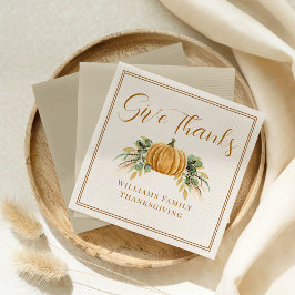Guardanapo De Papel Pumpkin de Ação de Graças Russo aos Obrigados