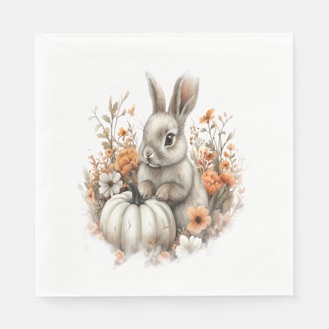 Guardanapo De Papel Pumpkin De Camisa De Bunny (Frente)