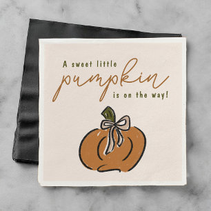 Guardanapo De Papel Pumpkin Doce No Caminho Do Chá de fraldas Bonito