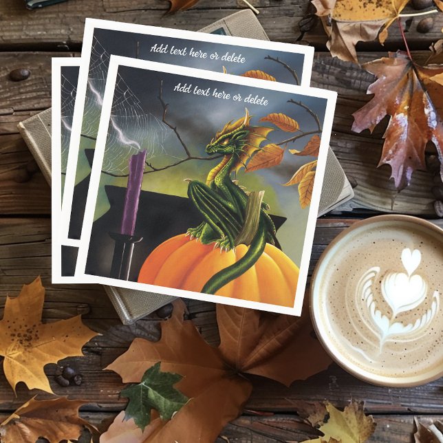 Guardanapo De Papel Pumpkin Dragon Cauldron Halloween (Criador carregado)