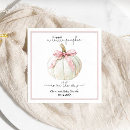 Guardanapo De Papel Pumpkin e Chá de fraldas Rosa