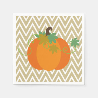 Guardanapo De Papel Pumpkin e Chevron Zigzag Papel-Padrão Nápoles