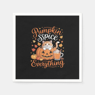 Guardanapo De Papel Pumpkin Especiaria Tudo Gato Fala De Outono Fal De