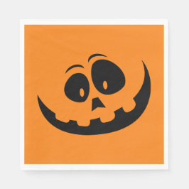 Guardanapo De Papel Pumpkin Face Orange Halloween