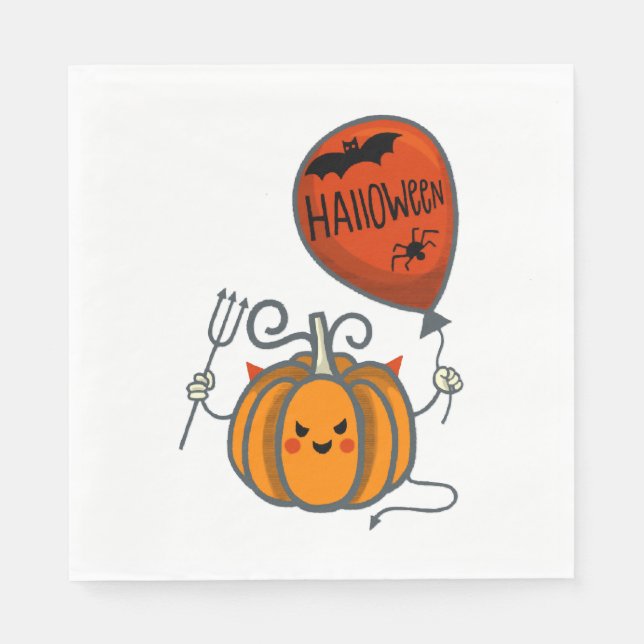 Guardanapo De Papel Pumpkin Halloween (Frente)