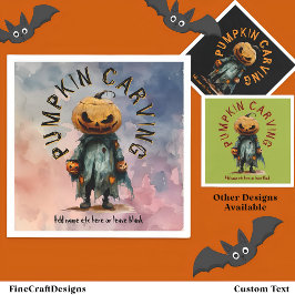 Guardanapo De Papel Pumpkin Head Scarecrow Spooky Carving Party Bl C6