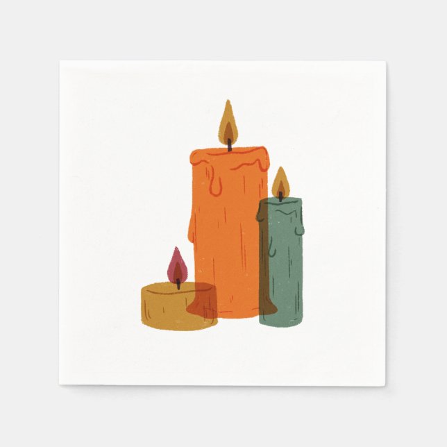 Guardanapo De Papel Pumpkin para falar sobre velas (Frente)