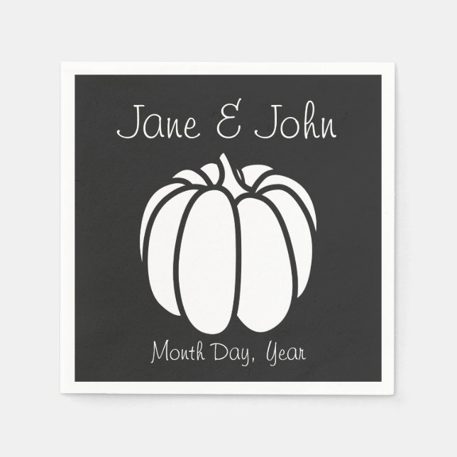 Guardanapo De Papel Pumpkin Patch em Napkins Negro (Frente)
