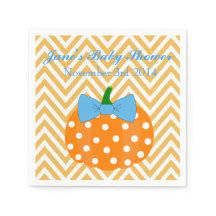 Pumpkin Patch Themed Boy Chá de fraldas Napkins