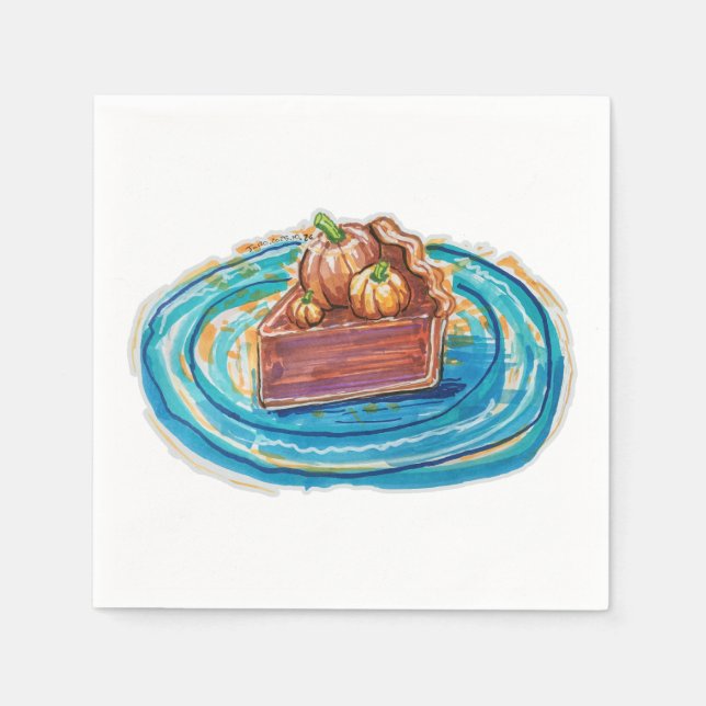 Guardanapo De Papel Pumpkin Pie Slice (Frente)