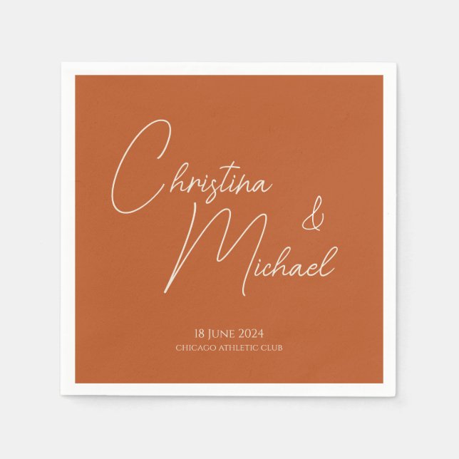 Guardanapo De Papel Pumpkin ・ Script manuscrito (Frente)