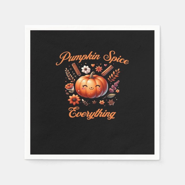 Guardanapo De Papel Pumpkin Spice All - Fall Season Design Over (Frente)