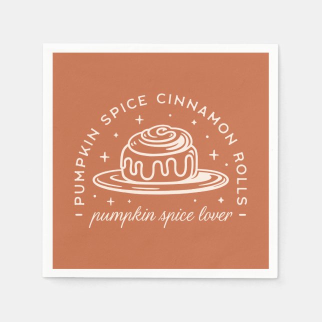 Guardanapo De Papel Pumpkin Spice Cinnamon Rolls (Frente)