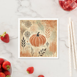 Guardanapo De Papel Pumpkin Spice Distúrbios Ink Fall Season Decoupage