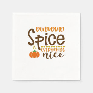 Guardanapo De Papel Pumpkin Spice e Tudo Mais Que Boa Tendência Slogan