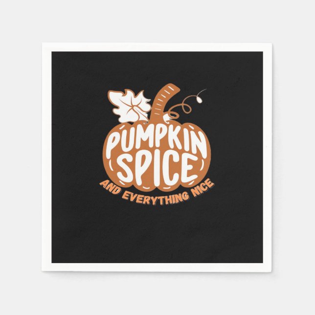 Guardanapo De Papel Pumpkin Spice E Tudo Muito Engraçado Citação (Frente)