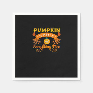 Guardanapo De Papel Pumpkin Spice E Tudo O Bonito Café Queda Trava