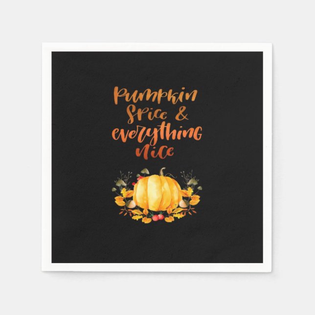 Guardanapo De Papel Pumpkin Spice e tudo o que é agradável e tendência (Frente)
