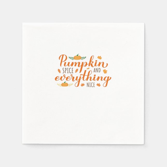Guardanapo De Papel Pumpkin Spice E Tudo O Que É Básico Design (Frente)
