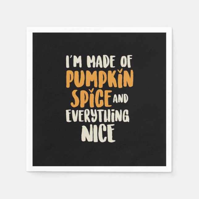Guardanapo De Papel Pumpkin Spice E Tudo O Que É Boa Lama (Frente)