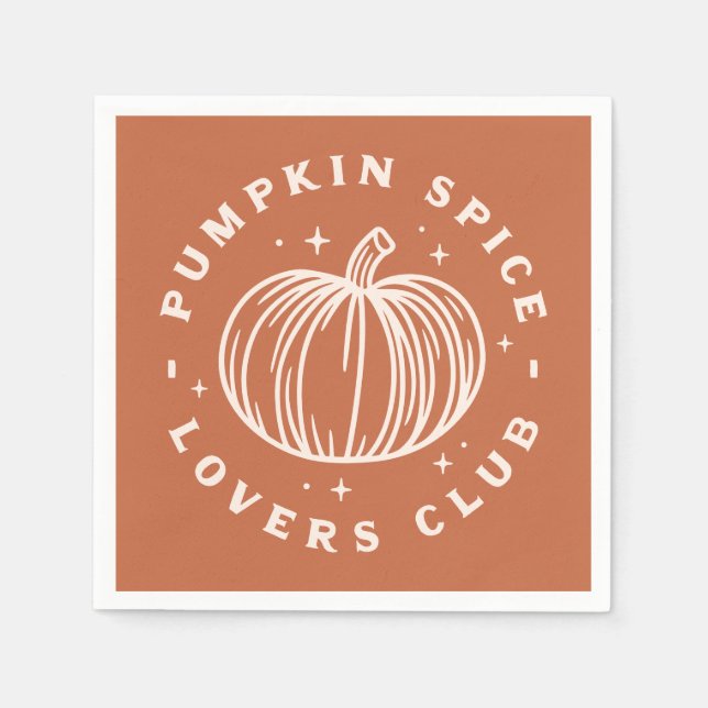 Guardanapo De Papel Pumpkin Spice Lovers Club (Frente)