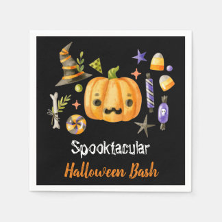 Guardanapo De Papel Pumpkin Spooktacular Festa de Halloween Bash, Pret