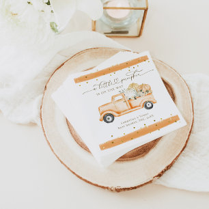 Guardanapo De Papel Pumpkin Truck Modern Fall Chá de fraldas