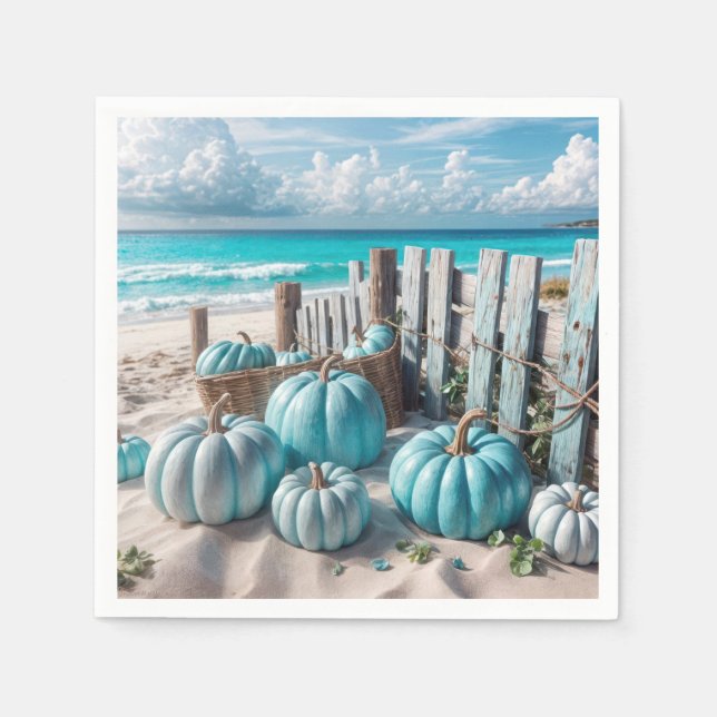 Guardanapo De Papel Pumpkins de Praia Azul (Frente)