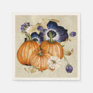 Guardanapo De Papel Pumpkins e Anêmonas Azuis Ainda vivem