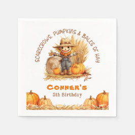 GUARDANAPO DE PAPEL PUMPKINS E BALAS DE ANIVERSÁRIO MODERNO DE HAY