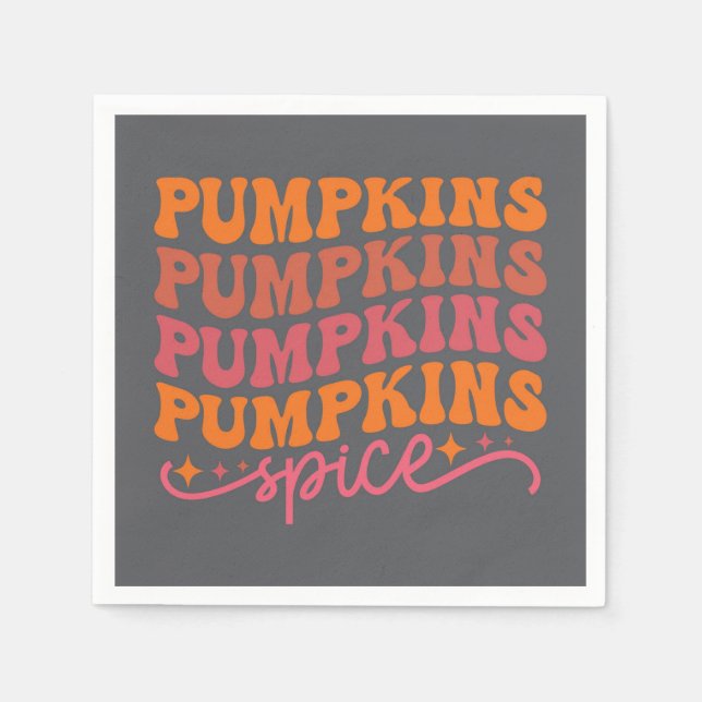 Guardanapo De Papel Pumpkins Pumpkins Pumpkins Pumpkins Pumpkins Spice (Frente)