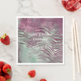 Guardanapo De Papel Purple Burgundy Aqua Mint Zebra