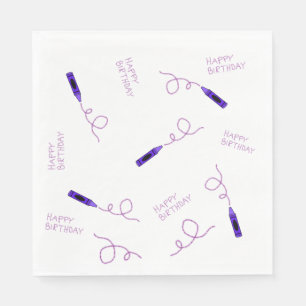 Guardanapo De Papel Purple Crayon