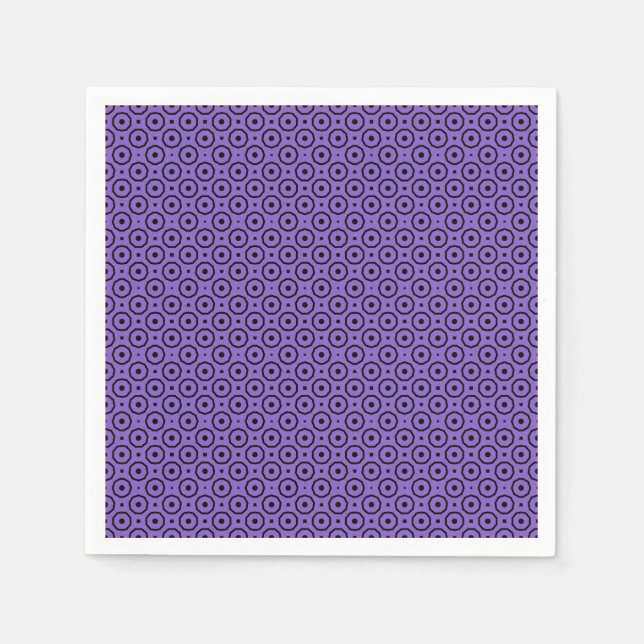Guardanapo De Papel Purple e Black Geo (Frente)