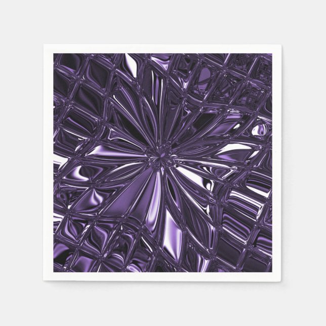 Guardanapo De Papel Purple Floral Napkins (Frente)