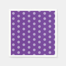 Guardanapo De Papel Purple Polka Dots 