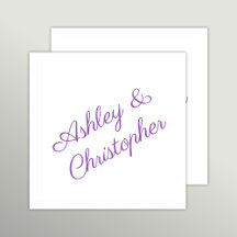 Purple Watercolor Wildflower Coctail Party