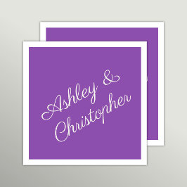 Guardanapo De Papel Purple Watercolor Wildflower Coctail Party