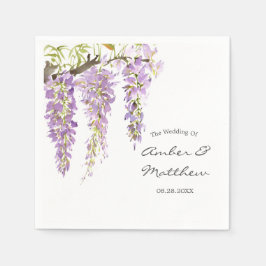 Guardanapo De Papel Purple Watercolor Wisteria Wedkins Napkins