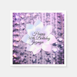 Guardanapo De Papel Púrpura e rosa elegante e com sombra