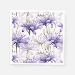 Guardanapo De Papel Púrpura Floral Púrpura De Mola Aquosa, Padrão