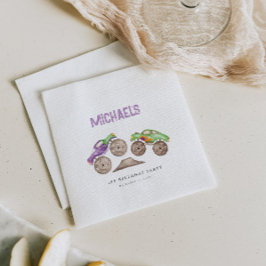 Guardanapo De Papel Púrpura Monstro Caminhões Basco Aniversário