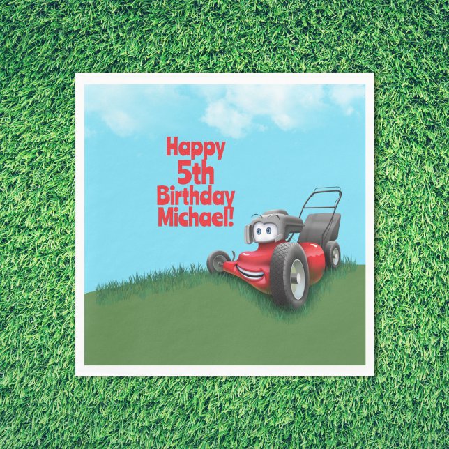 Guardanapo De Papel Push Lawn Mower Birthday Papel Plates Bowl (Criador carregado)