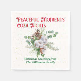 Guardanapo De Papel Pussy Willow Catkin Bouquet Christmas