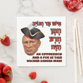 Guardanapo De Papel Putin o Mau Haman - Purim Satire Slava Ucraniano!