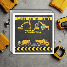 Guardanapo De Papel Quadro De Alcatrão Sob Chá de fraldas De Construçã