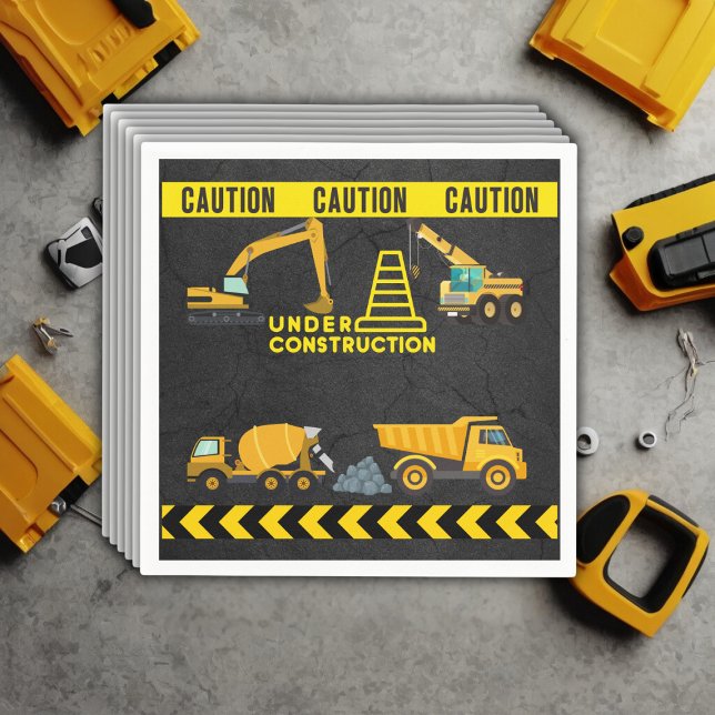 Guardanapo De Papel Quadro De Alcatrão Sob Chá de fraldas De Construçã (Criador carregado)