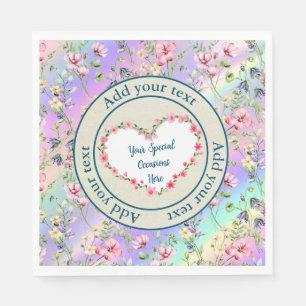 Guardanapo De Papel Quadro de Coração Floral Elegante: para cada ocasi