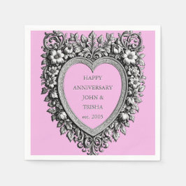 Guardanapo De Papel Quadro de Rolagem Vitoriano Personalizado ANIVERSÁ