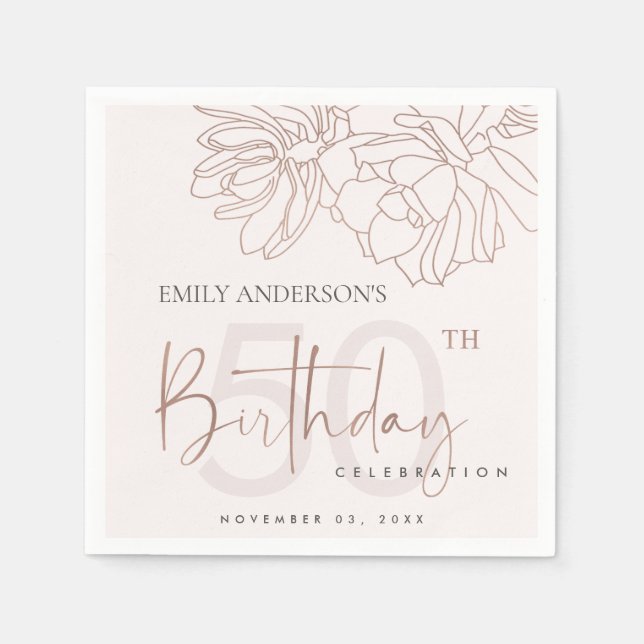 GUARDANAPO DE PAPEL QUALQUER ANIVERSÁRIO SUCCULENTE DE PINCO BRANCO DO (Frente)